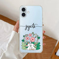 Cute Bunny Customize Transparent Silicon Case V2 For iPhone 17
