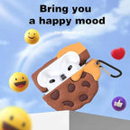Cute Cartoon Design Case Cover for Apple AirPods Pro 2nd Generation - Shockproof TPU with Keychain - AirPods Pro 2 Protector for Men and Women (Cookie Bear) - ShopOnCliQ