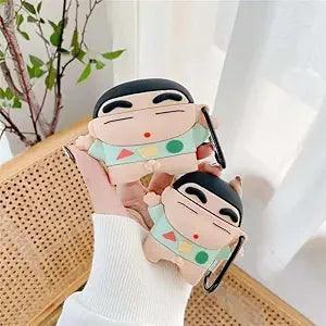 Cute Cartoon Design Case Cover for Apple AirPods Pro 2nd Generation - Shockproof TPU with Keychain - AirPods Pro 2 Protector for Men and Women (Shinchan) - ShopOnCliQ
