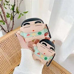 Cute Cartoon Design Case Cover for Apple AirPods Pro 2nd Generation - Shockproof TPU with Keychain - AirPods Pro 2 Protector for Men and Women (Shinchan) - ShopOnCliQ