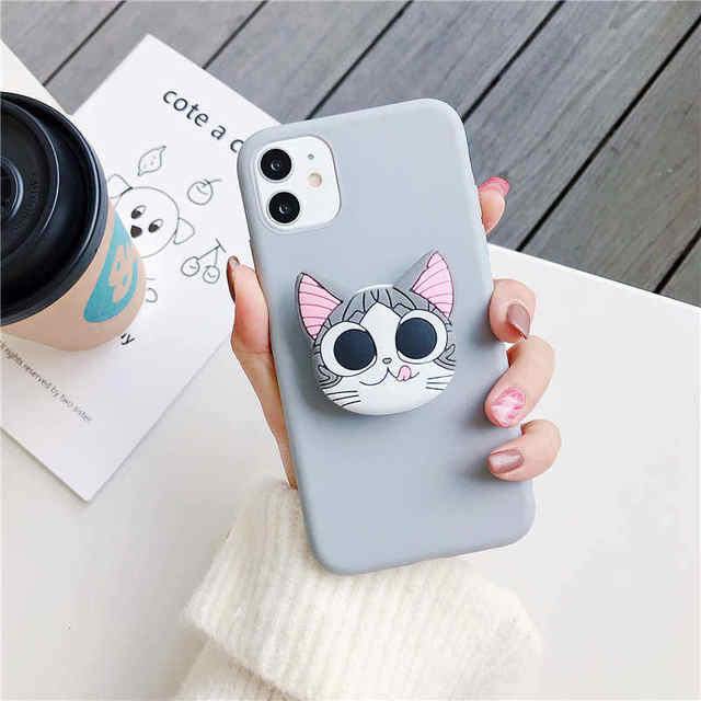 Cute Cat Cartoon holder stand Case Cover ShopOnCliQ