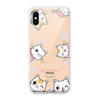 Cute Cat Customize Transparent Silicon Case For IPhone