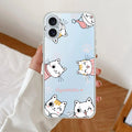 Cute Cat Customize Anti Yellow Clear Case For iPhone 16 Plus