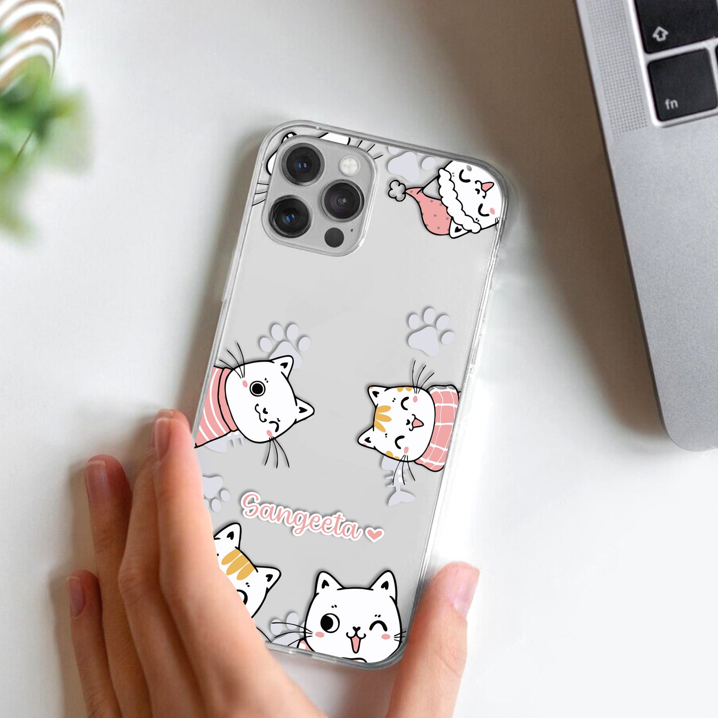 Cute Cat Customize Transparent Silicon Case For IPhone ShopOnCliQ