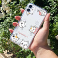 Cute Cat Customize Transparent Silicon Case For iPhone 12