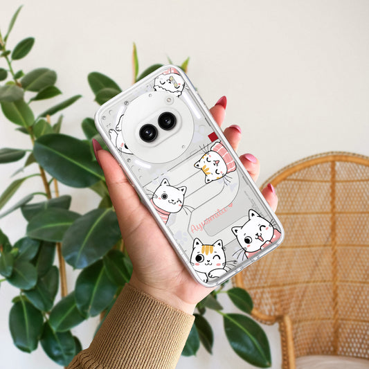 Cute Cat Customize Transparent Silicon Case For Nothing ShopOnCliQ