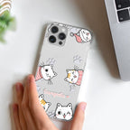 Cute Cat Customize Transparent Silicon Case For Nothing - ShopOnCliQ