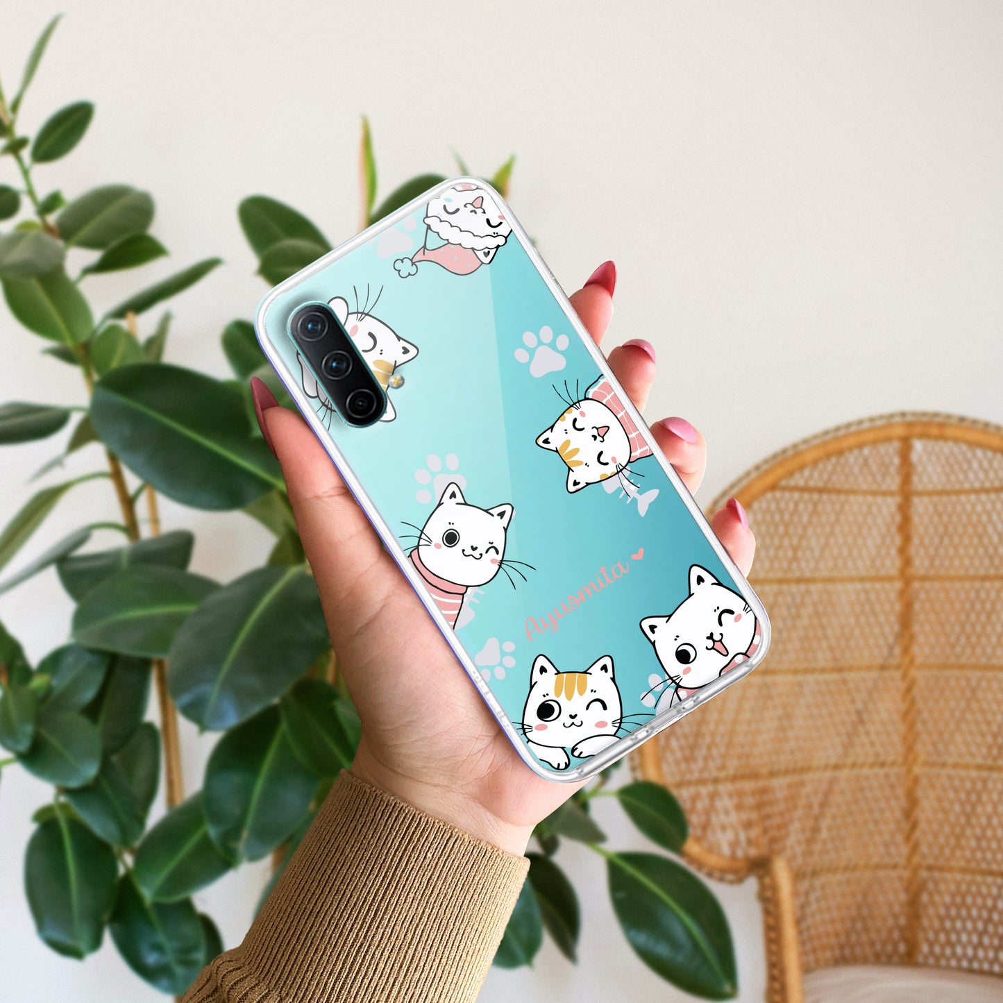 Cute Cat Customize Transparent Silicon Case For OnePlus ShopOnCliQ