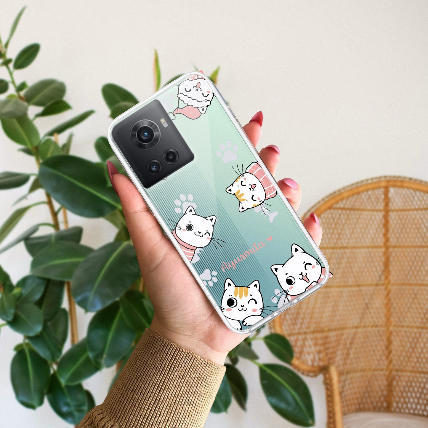 Cute Cat Customize Transparent Silicon Case For OnePlus ShopOnCliQ