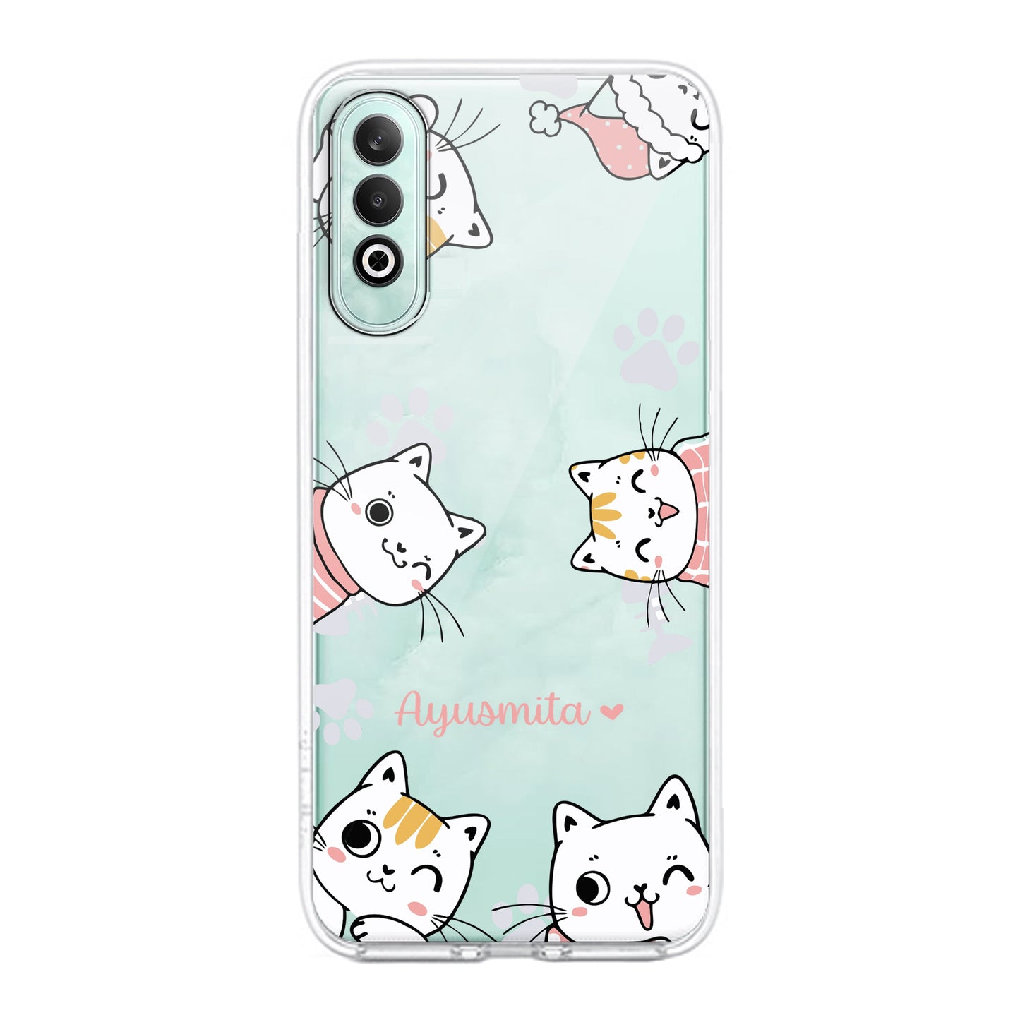 Cute Cat Customize Transparent Silicon Case For OnePlus ShopOnCliQ