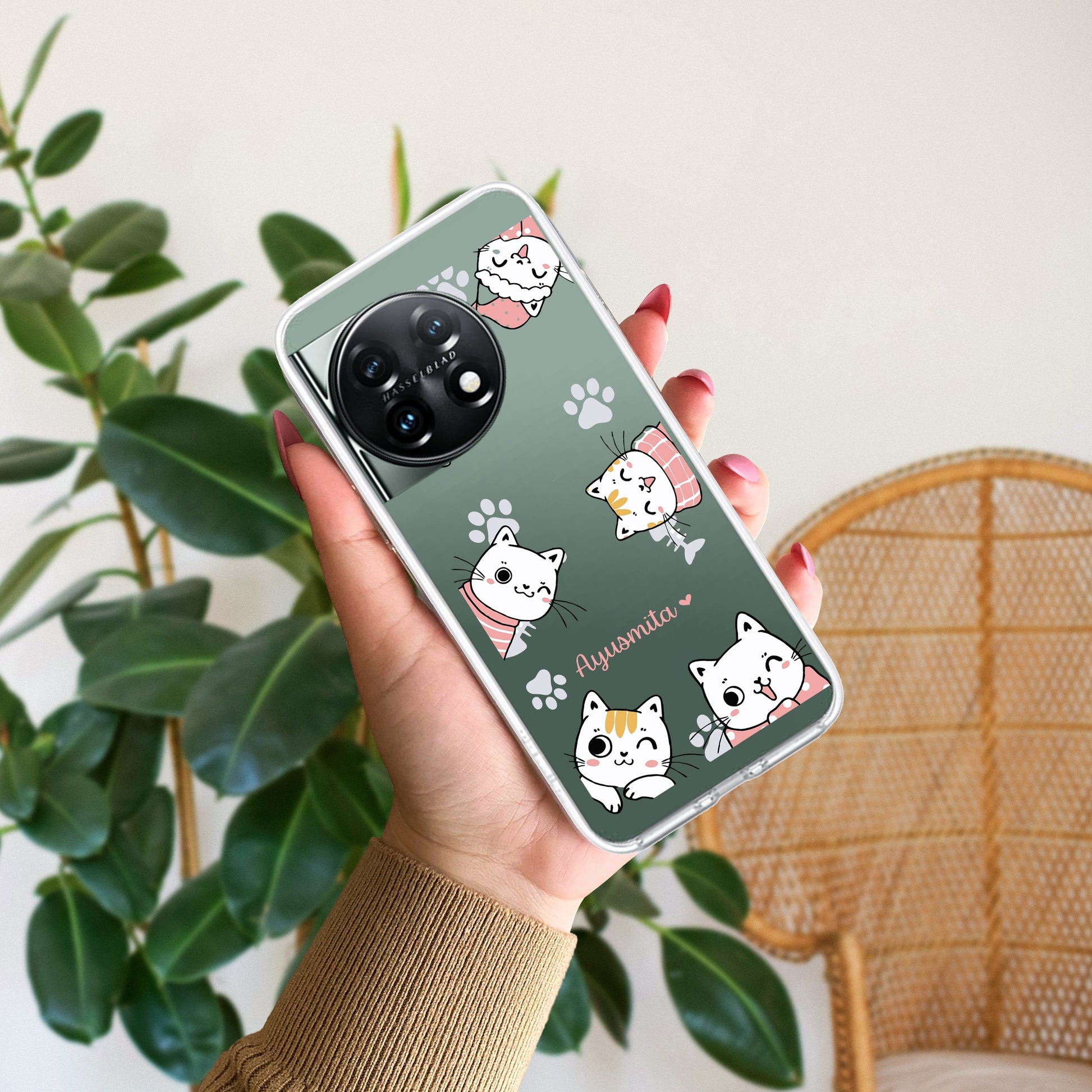 Cute Cat Customize Transparent Silicon Case For OnePlus ShopOnCliQ