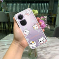 Cute Cat Customize Anti Yellow Case For Oppo Reno 10 5G