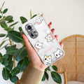 Cute Cat Customize Anti Yellow Case For Oppo Reno 11 5G