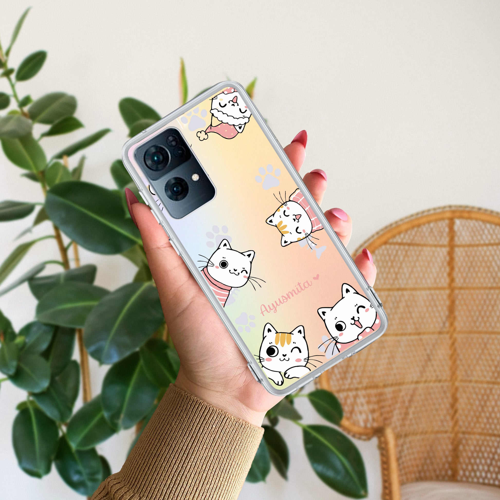 Cute Cat Customize Transparent Silicon Case For Oppo ShopOnCliQ