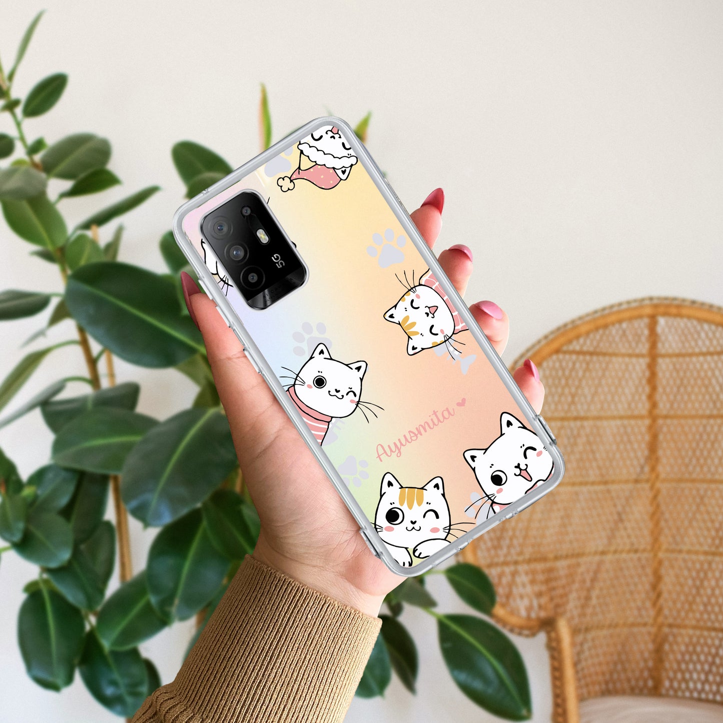 Cute Cat Customize Transparent Silicon Case For Oppo ShopOnCliQ