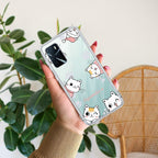 Cute Cat Customize Anti Yellow Case For Oppo A16