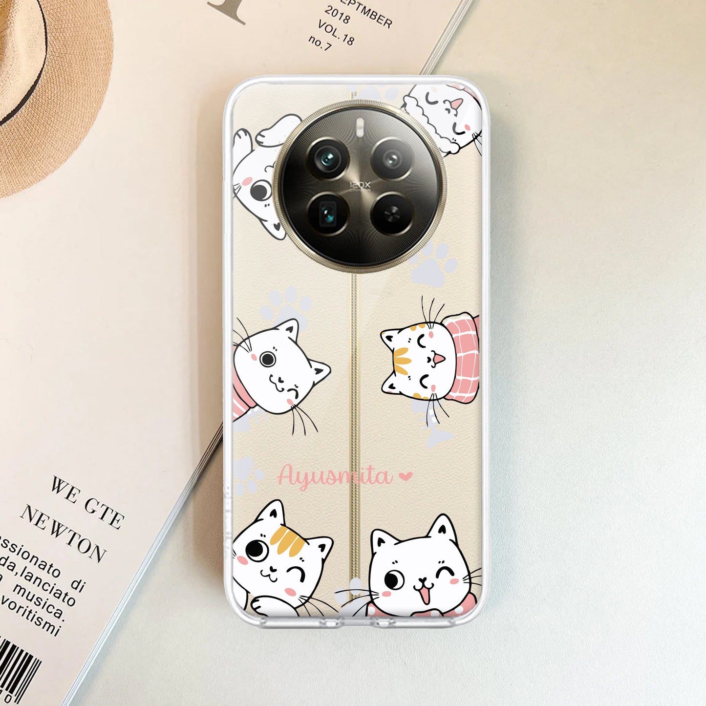 Cute Cat Customize Transparent Silicon Case For Realme/Narzo ShopOnCliQ