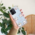 Cute Cat Customize Transparent Silicon Case For Redmi 13C 4G