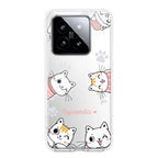 Cute Cat Customize Transparent Silicon Case For Redmi Note 13 5G