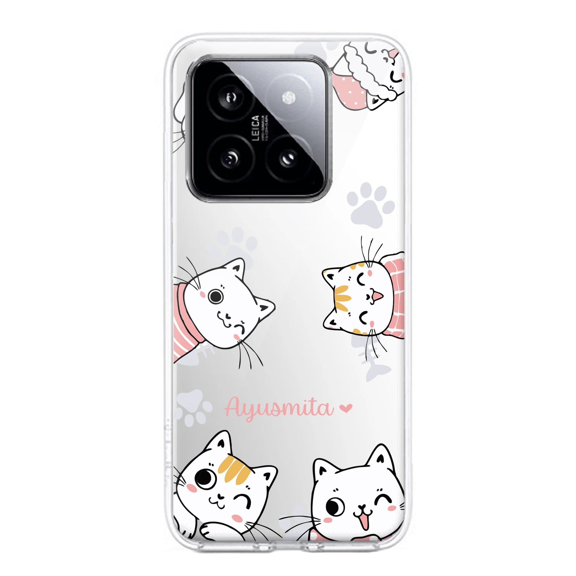 Cute Cat Customize Transparent Silicon Case For Redmi/Xiaomi ShopOnCliQ