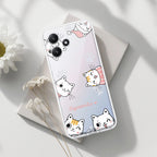Cute Cat Customize Transparent Silicon Case For Redmi Note 13 Pro 5G
