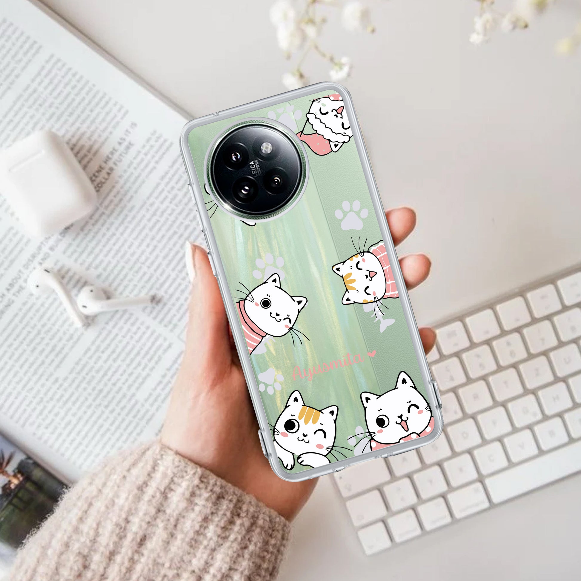 Cute Cat Customize Transparent Silicon Case For Redmi/Xiaomi ShopOnCliQ