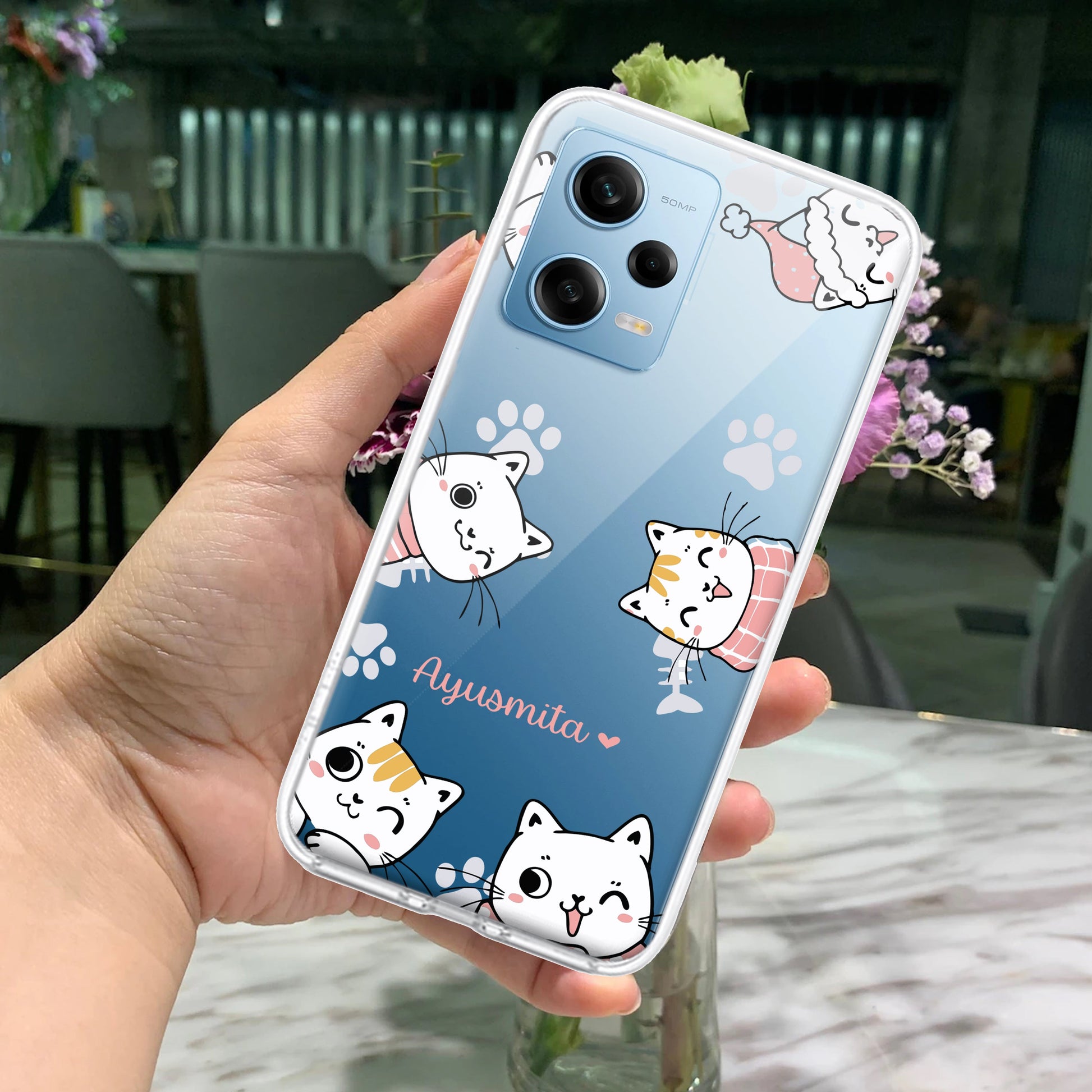 Cute Cat Customize Transparent Silicon Case For Redmi/Xiaomi ShopOnCliQ