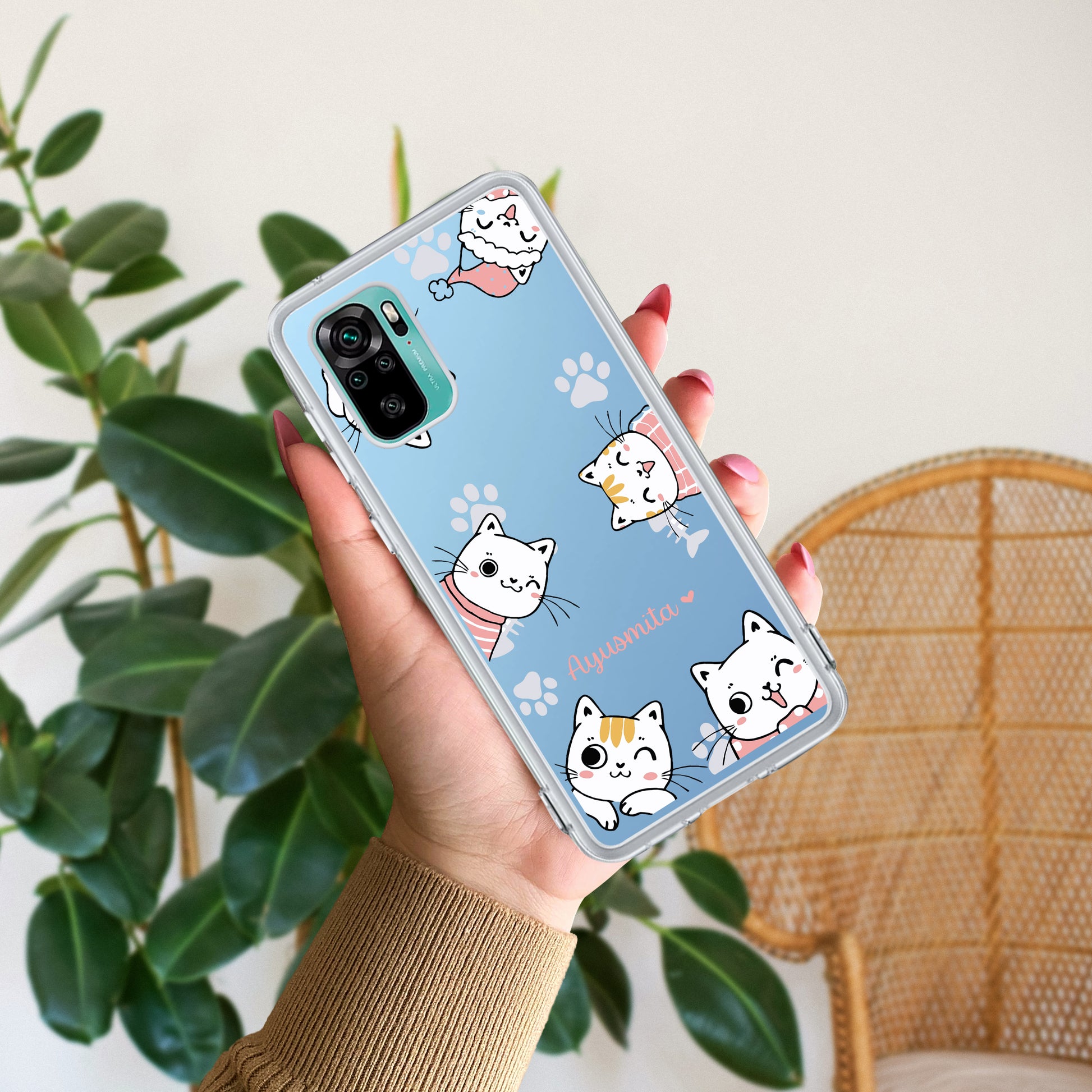 Cute Cat Customize Transparent Silicon Case For Redmi/Xiaomi ShopOnCliQ