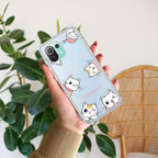 Cute Cat Customize Transparent Silicon Case For Redmi Note 13 Pro Plus 5G