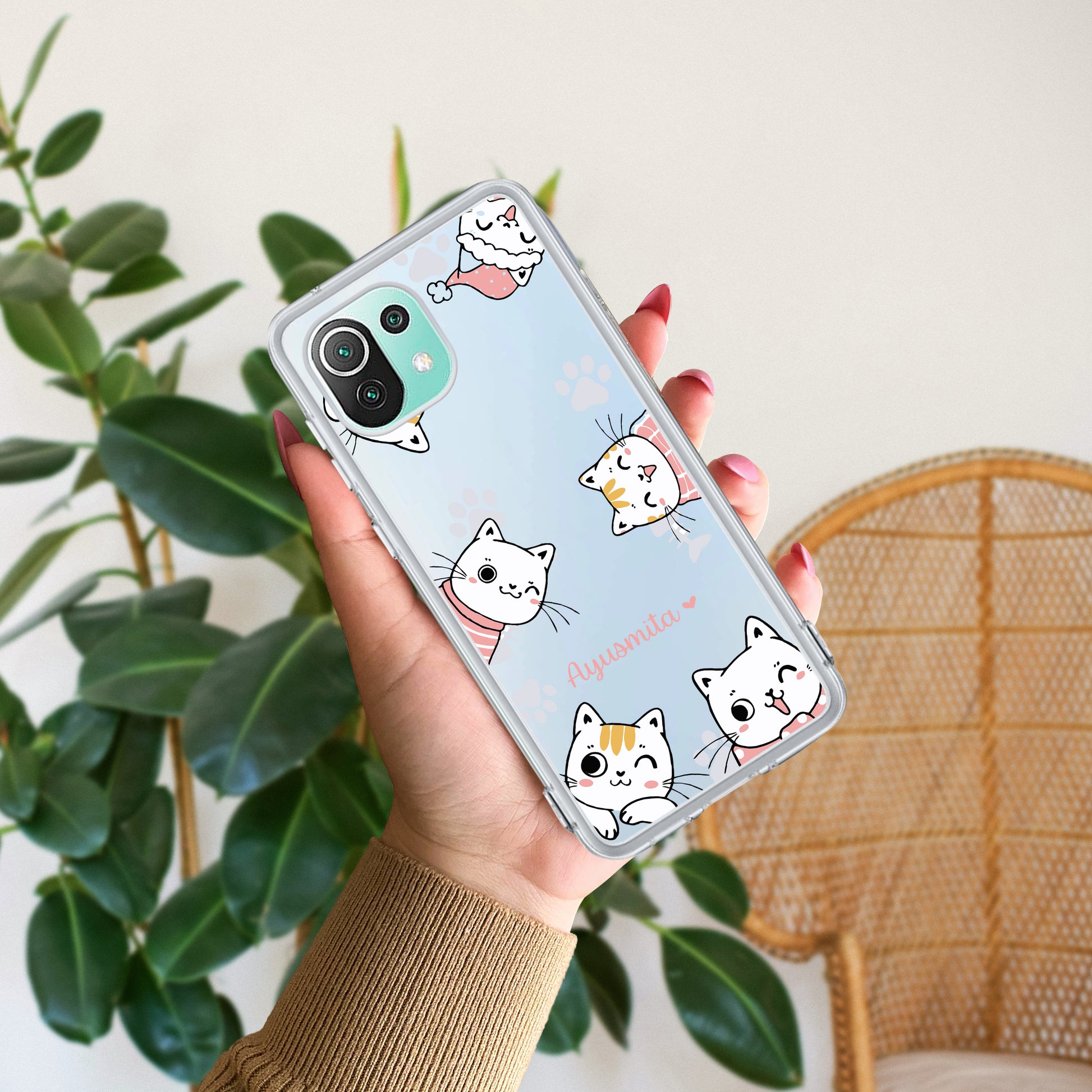 Cute Cat Customize Transparent Silicon Case For Redmi/Xiaomi ShopOnCliQ