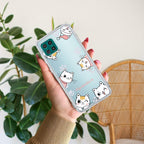 Cute Cat Customize Anti Yellow Case For Samsung Galaxy A12 / M12 / F12