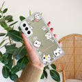 Cute Cat Customize Transparent Silicon Case For Samsung Galaxy A50 / A50s / A30s