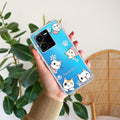 Cute Cat Customize Transparent Silicon Case For Vivo Y35