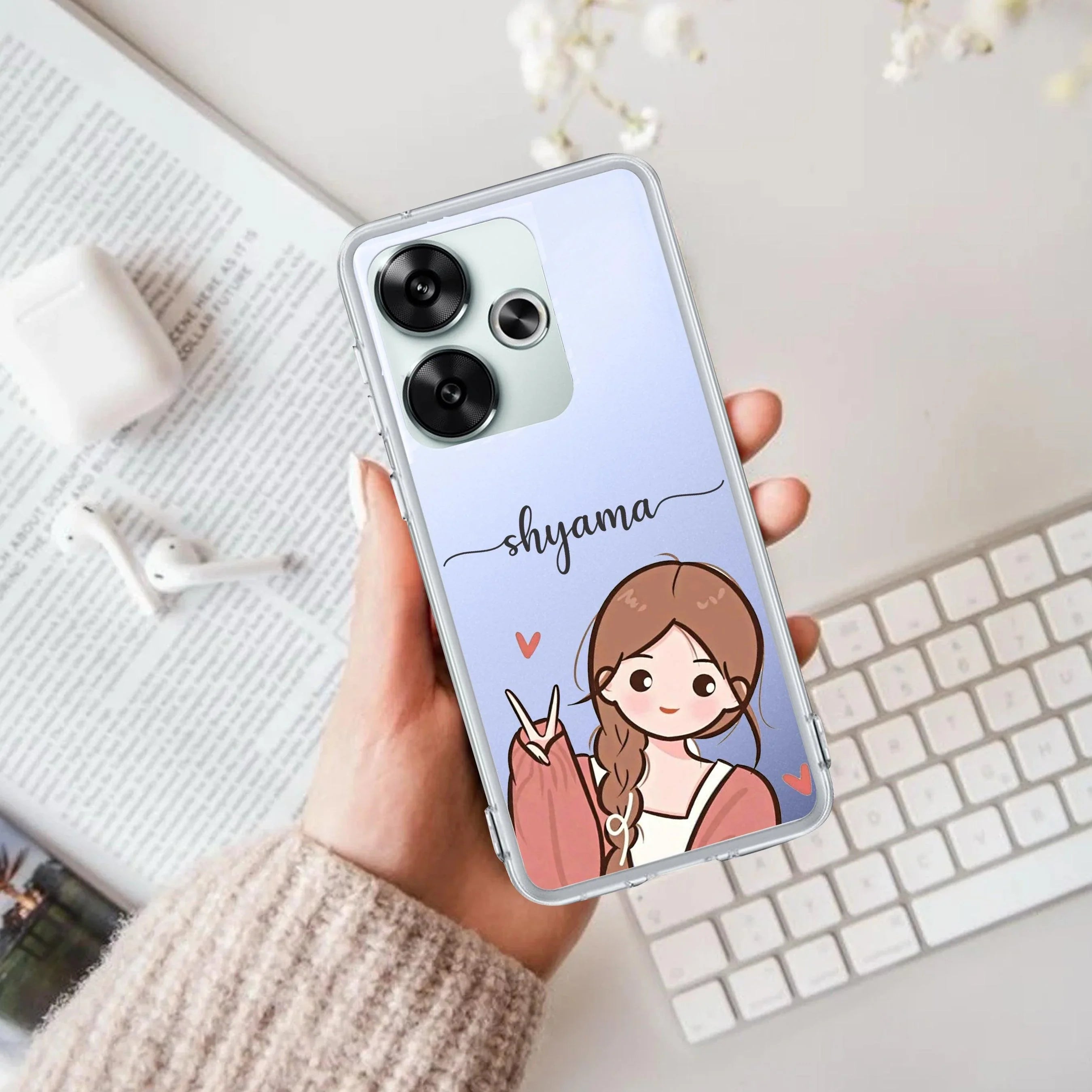 Cute Charm Customize Transparent Silicon Case For Poco - ShopOnCliQ