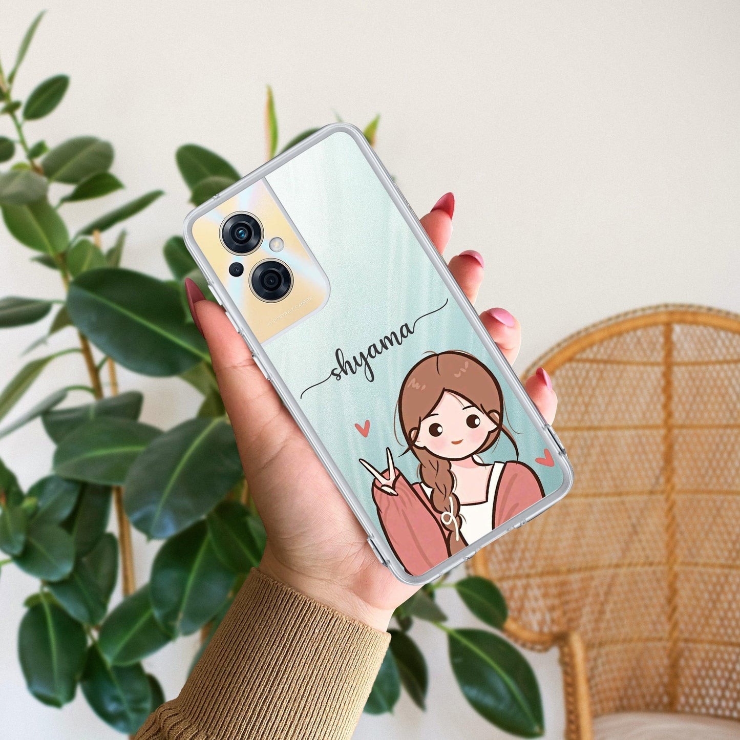 Cute Charm Customize Transparent Silicon Case For Oppo