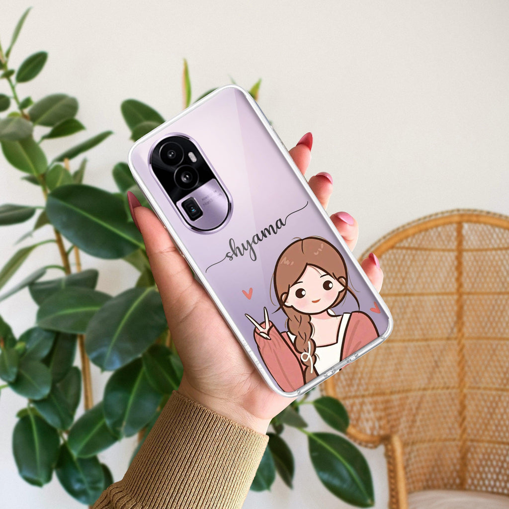 Cute Charm Customize Transparent Silicon Case For Oppo Reno 8 Pro 5G