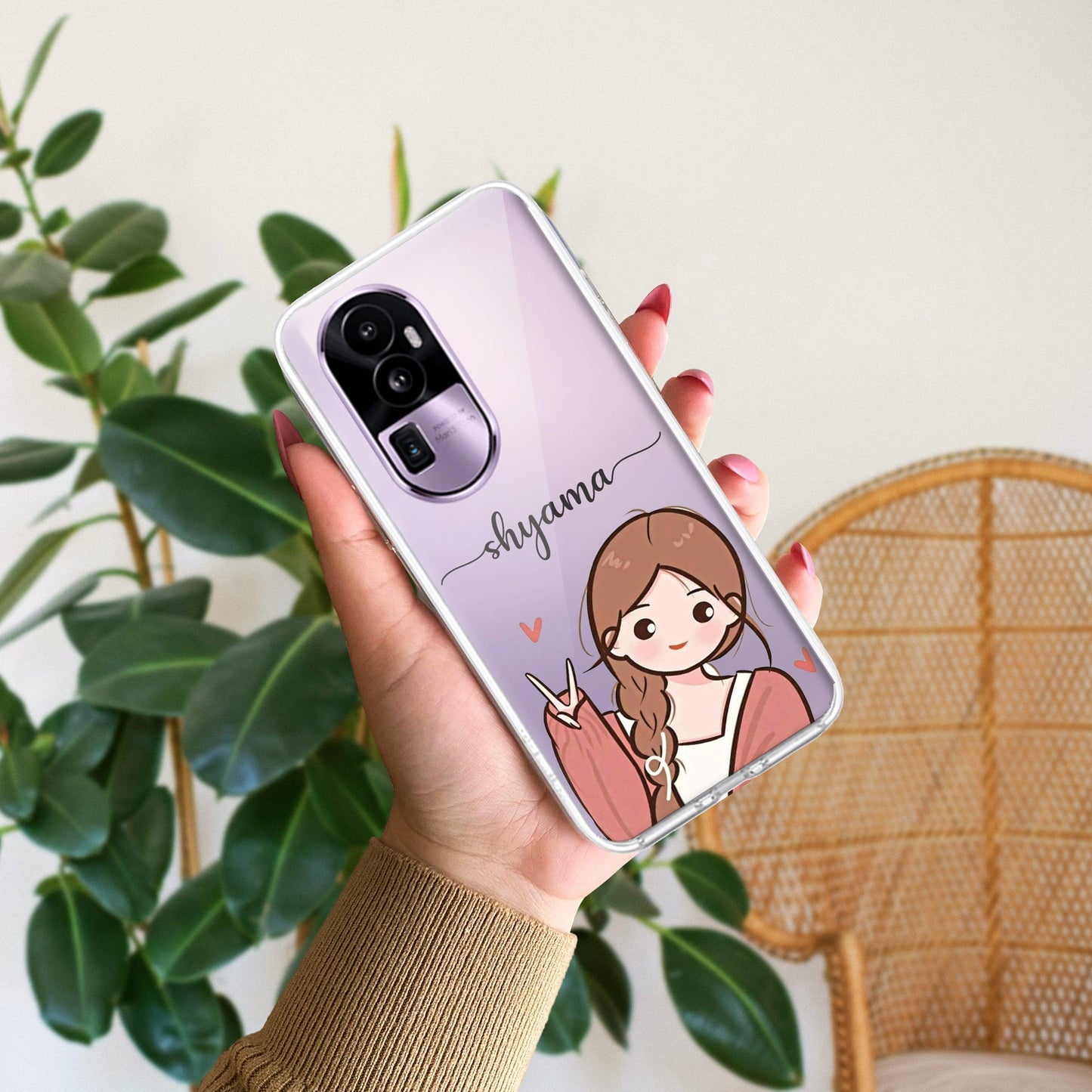 Cute Charm Customize Transparent Silicon Case For Oppo