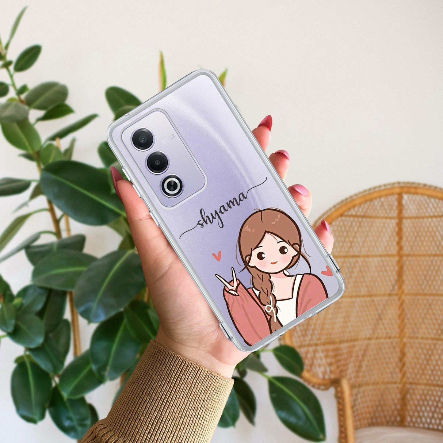 Cute Charm Customize Transparent Silicon Case For Oppo