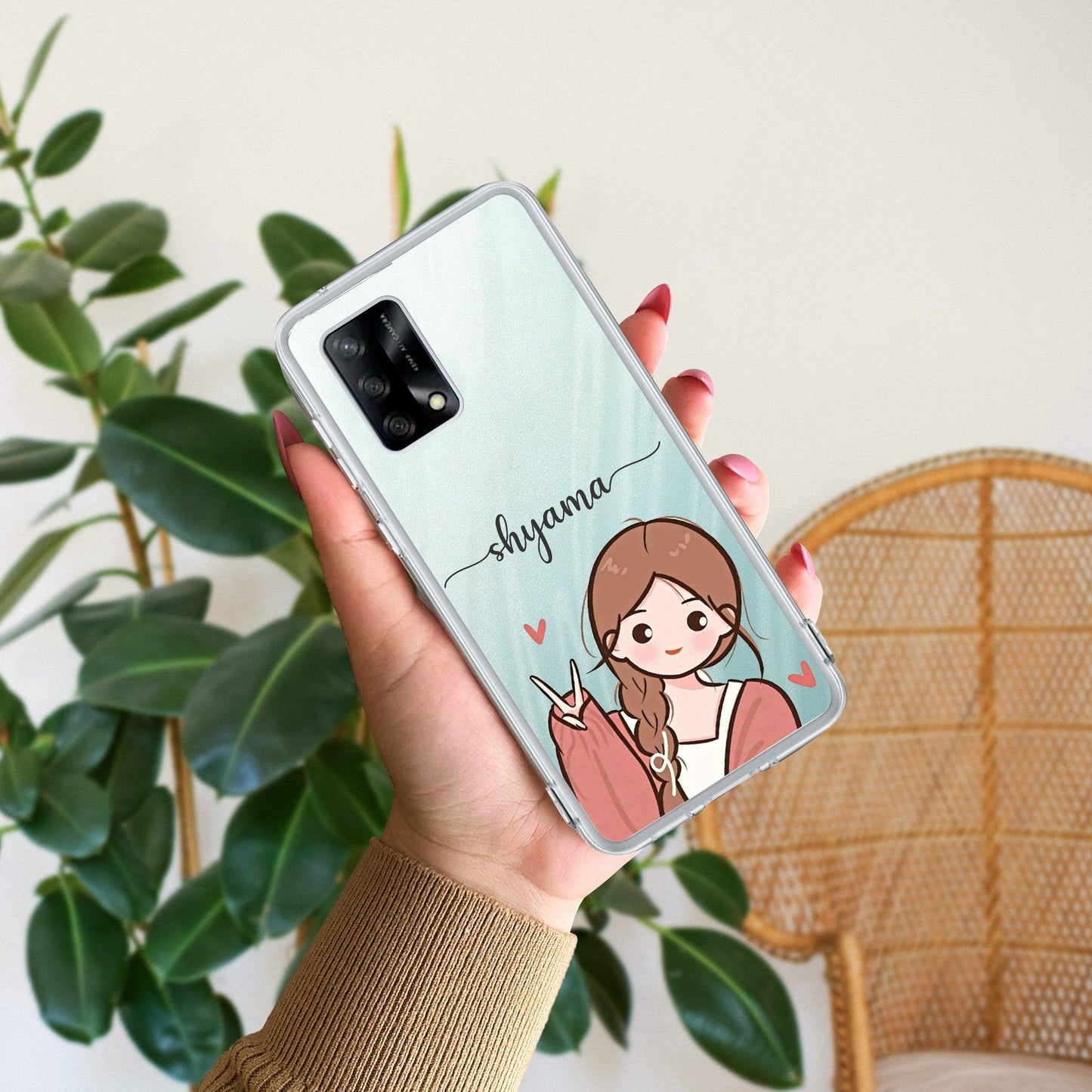 Cute Charm Customize Transparent Silicon Case For Oppo