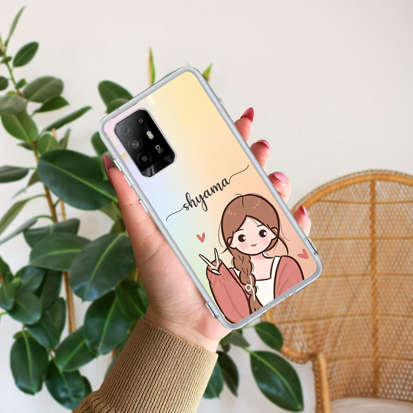 Cute Charm Customize Transparent Silicon Case For Oppo