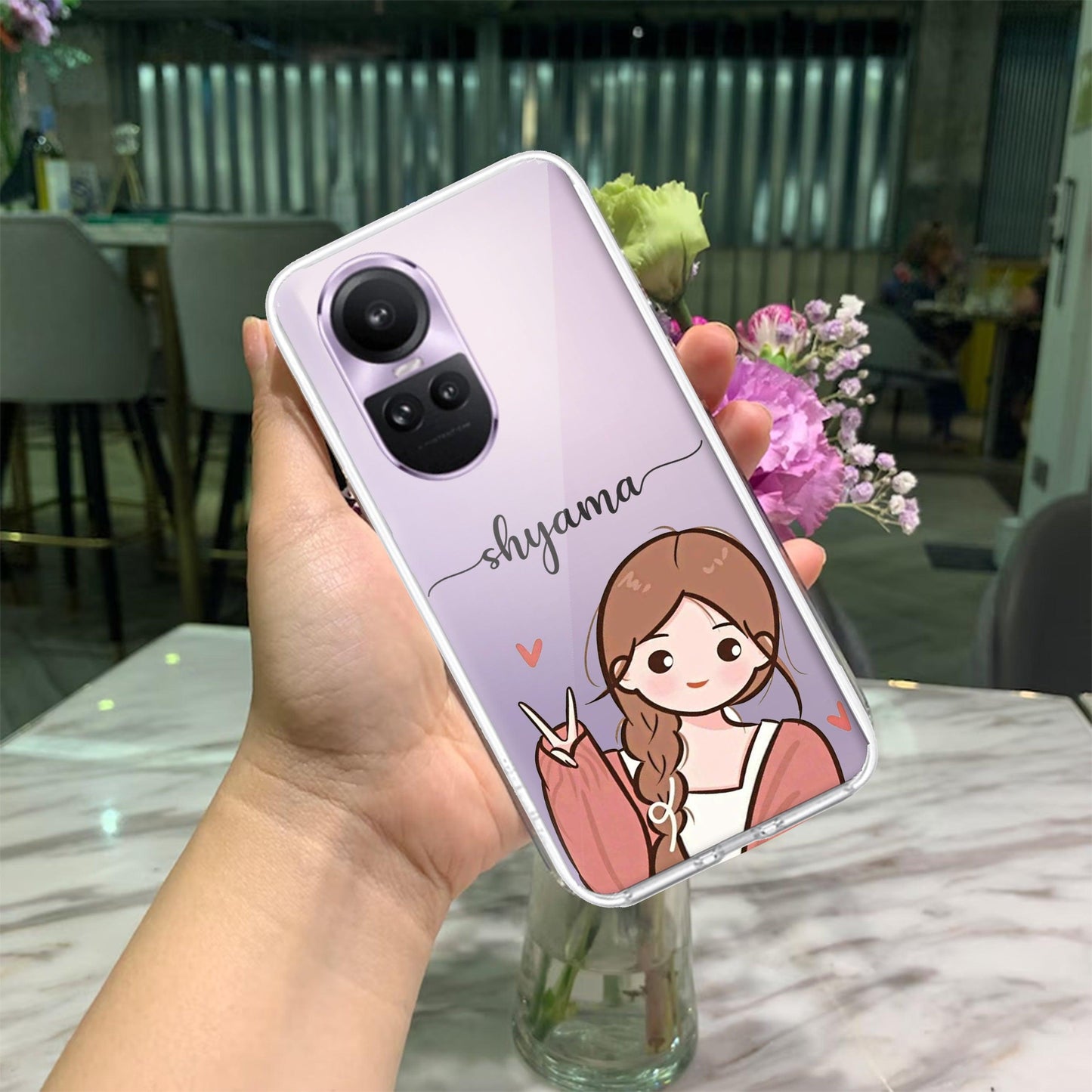 Cute Charm Customize Transparent Silicon Case For Oppo