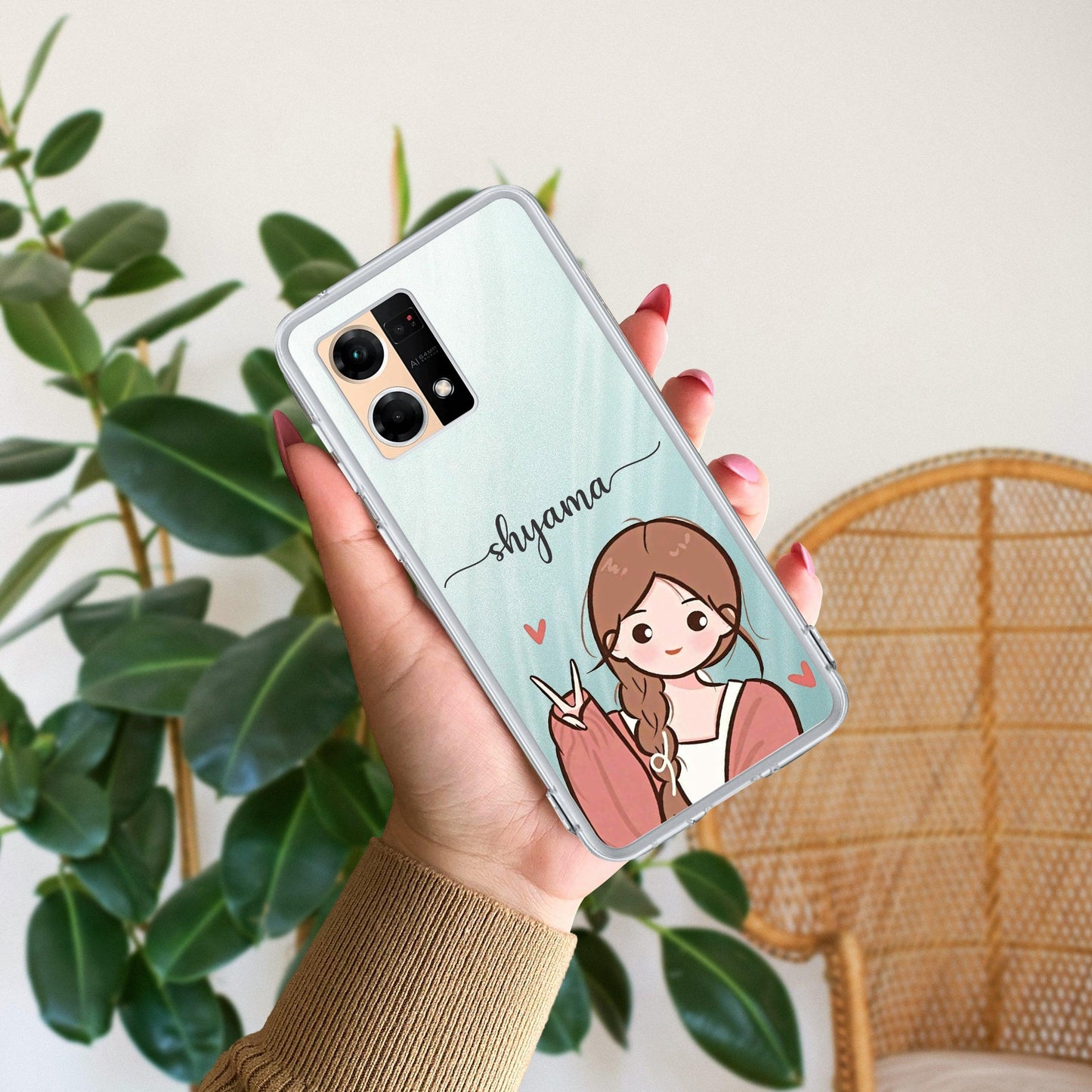 Cute Charm Customize Transparent Silicon Case For Oppo
