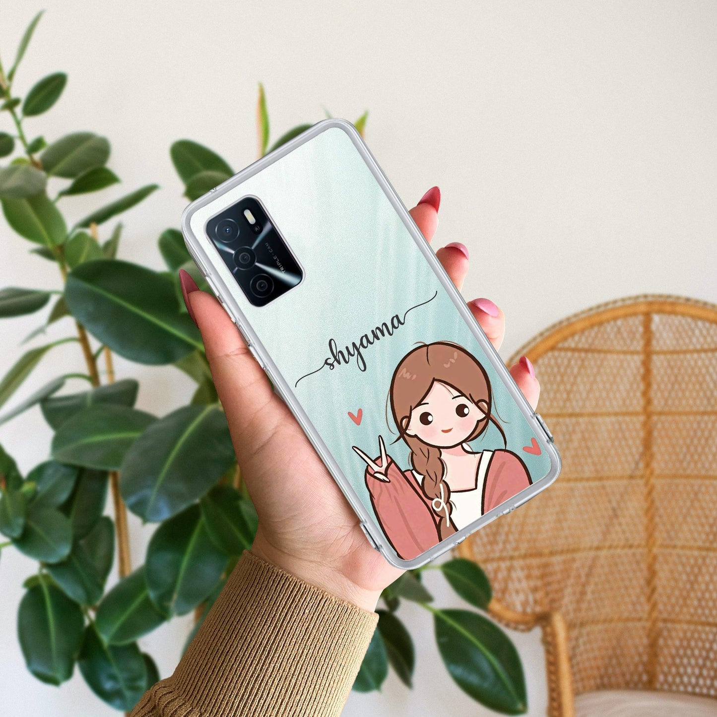 Cute Charm Customize Transparent Silicon Case For Oppo