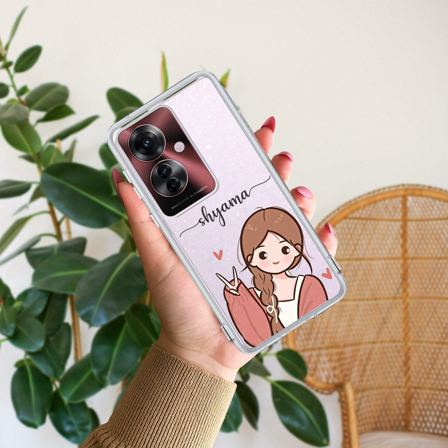 Cute Charm Customize Transparent Silicon Case For Oppo
