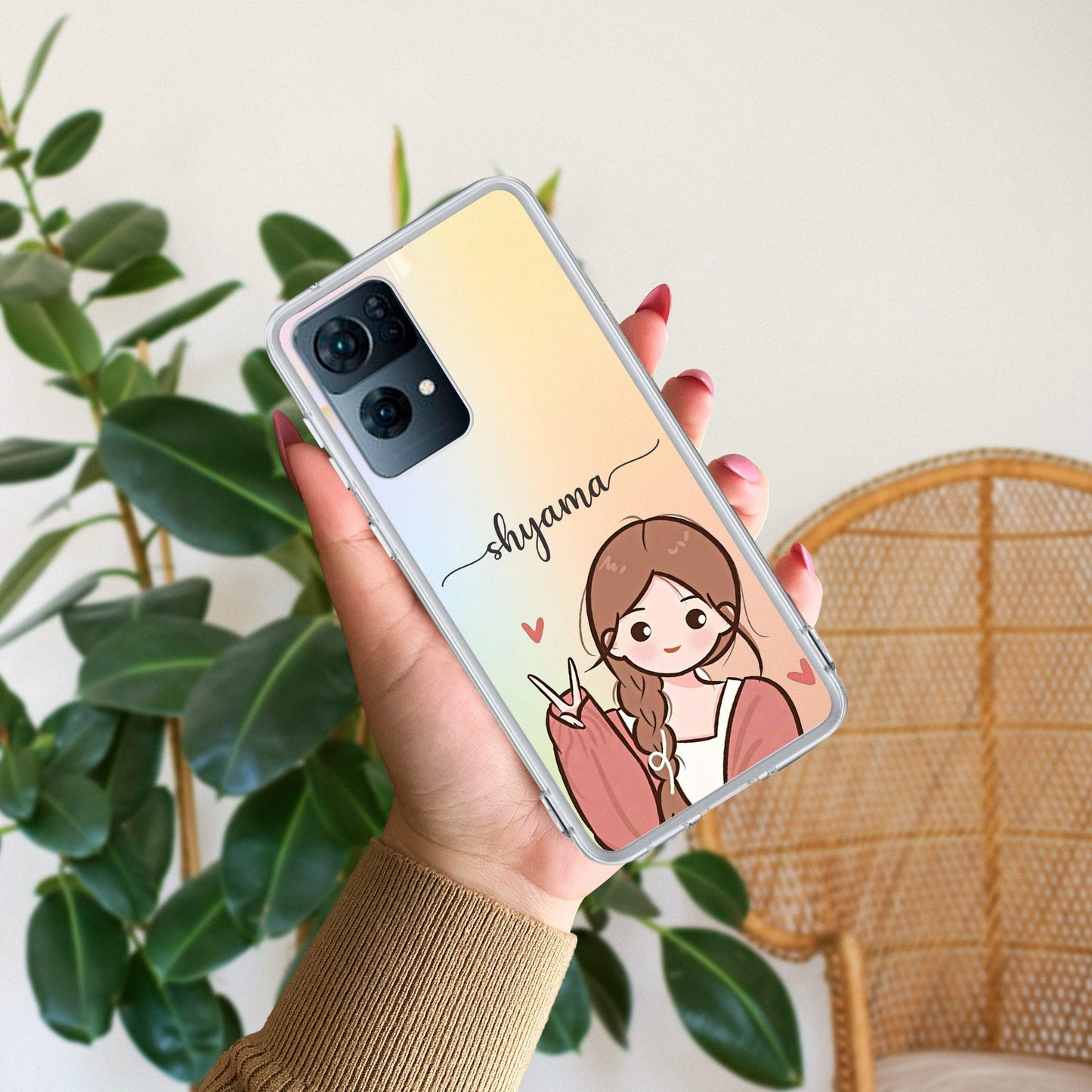 Cute Charm Customize Transparent Silicon Case For Oppo