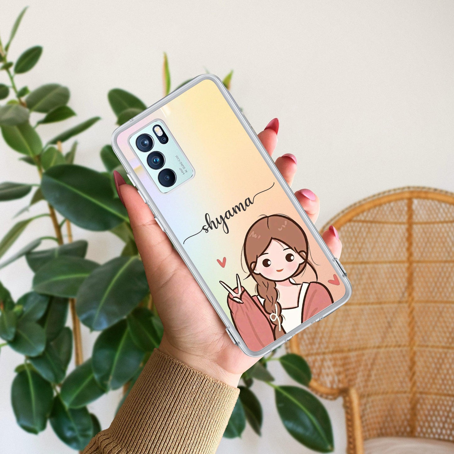 Cute Charm Customize Transparent Silicon Case For Oppo