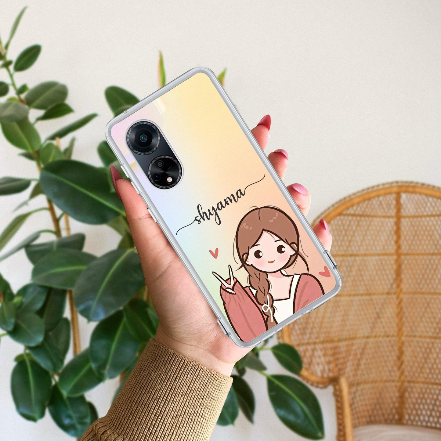 Cute Charm Customize Transparent Silicon Case For Oppo