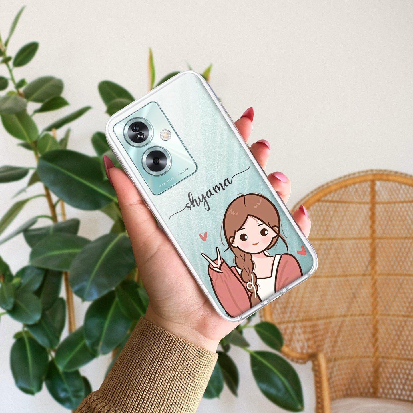 Cute Charm Customize Transparent Silicon Case For Oppo