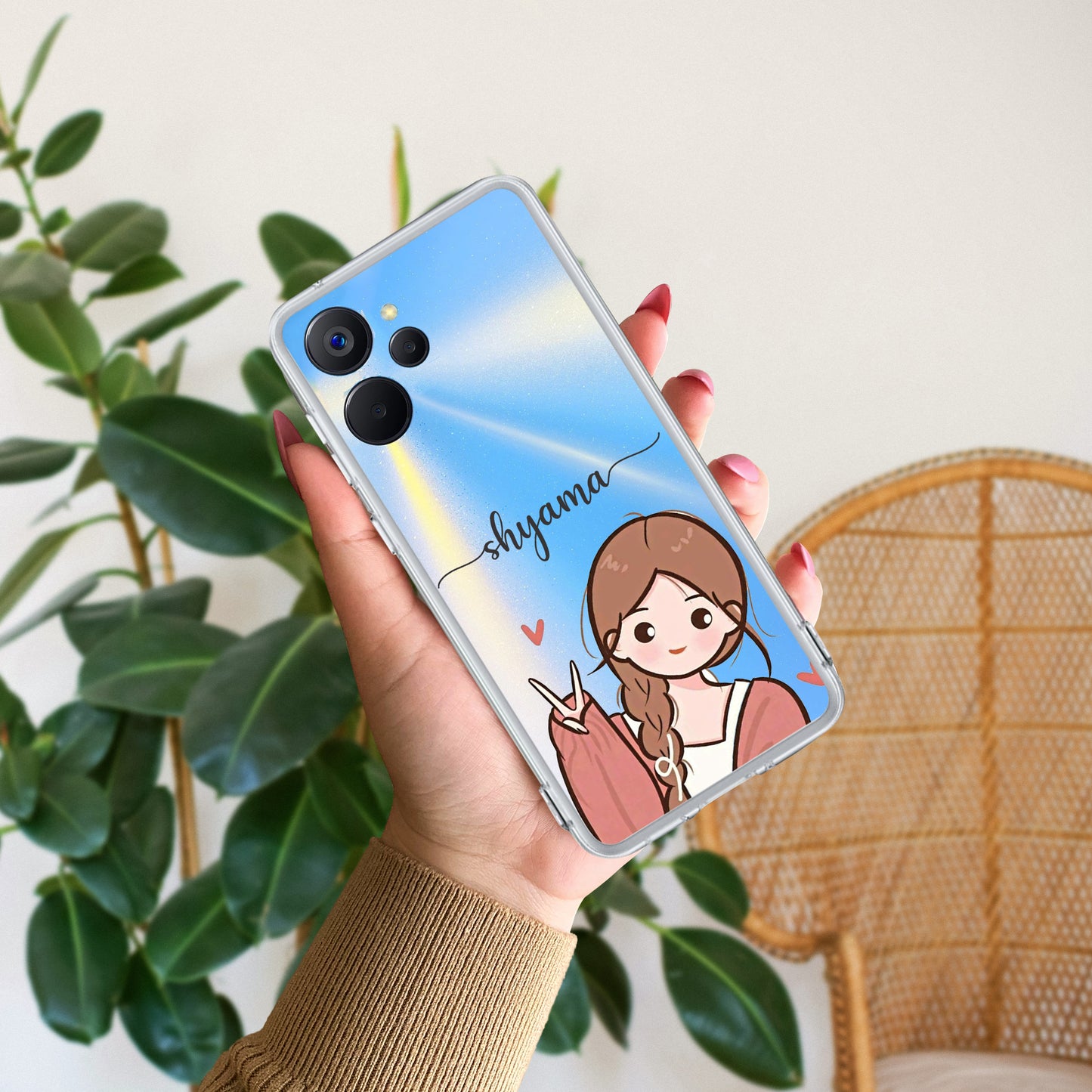 Cute Charm Customize Transparent Silicon Case For Realme/Narzo - ShopOnCliQ