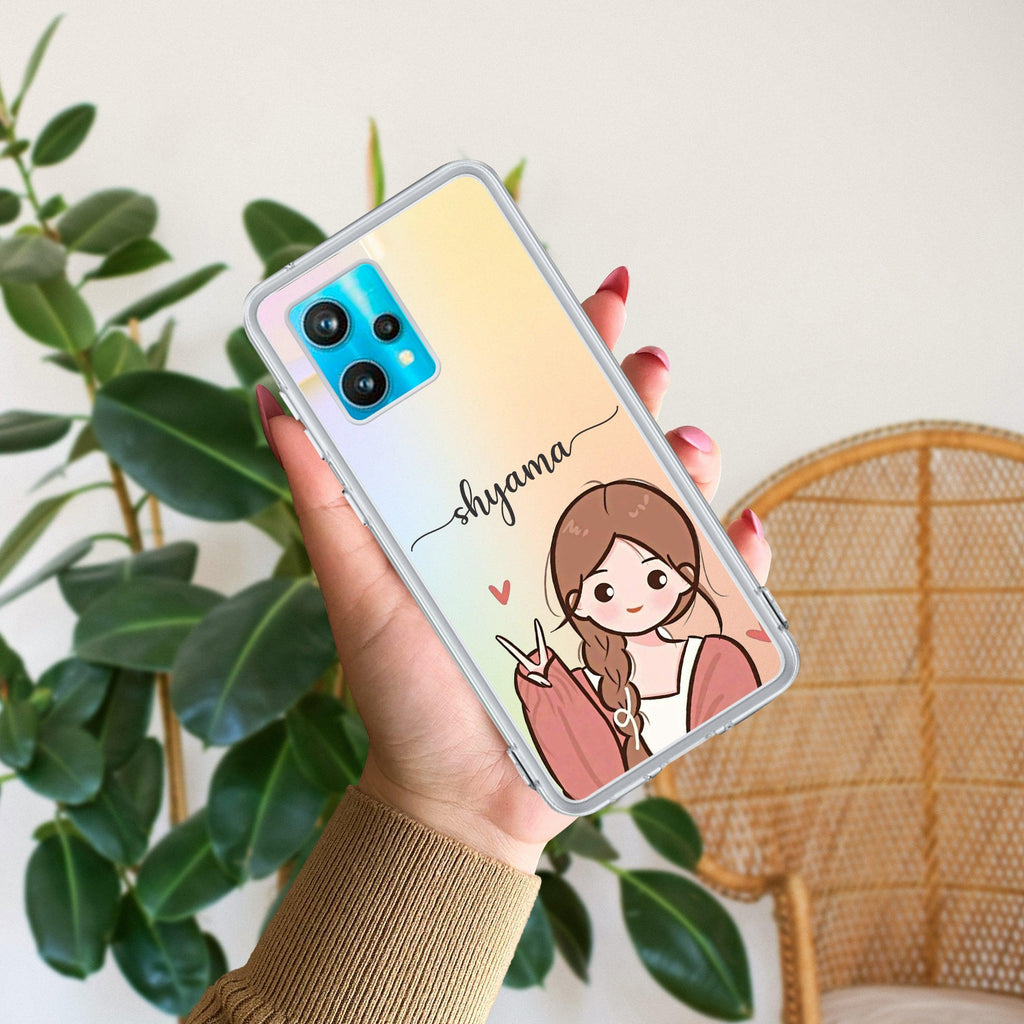 Cute Charm Customize Transparent Silicon Case For Realme 8 5G / Realme 8s 5G / Realme 9 5G / Realme Narzo 30 5G